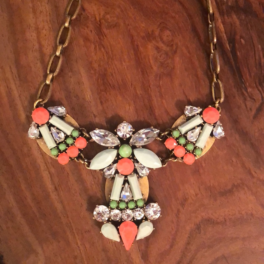 J. Crew Stone and Crystal Statement Necklace